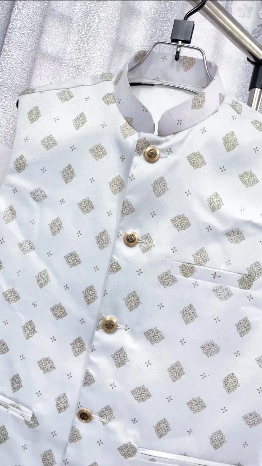 Kathan Afsan Print White